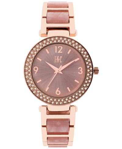 INC International Concepts Women's Marbled Acrylic Bracelet Watch 36mm, Only at Macy's