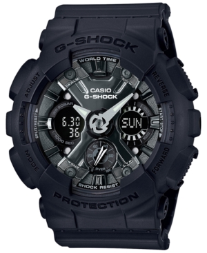 image of G-Shock Women-s Analog-Digital Black Resin Strap Watch 46mm GMAS120MF-1A