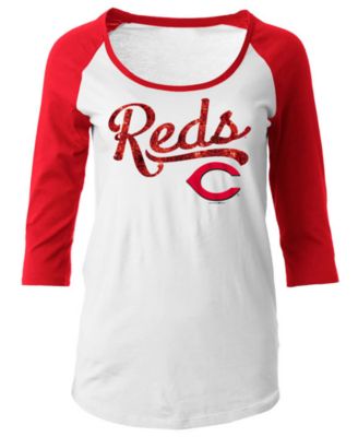 Cincinnati Reds Sequin Raglan T-Shirt 