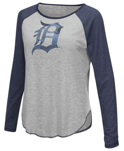 Touch by Alyssa Milano Women's Detroit Tigers Line Drive Long Sleeve T-Shirt