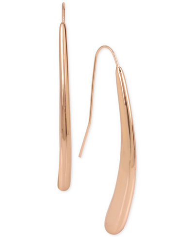 Robert Lee Morris Soho Rose Gold-Tone Linear Drop Earrings
