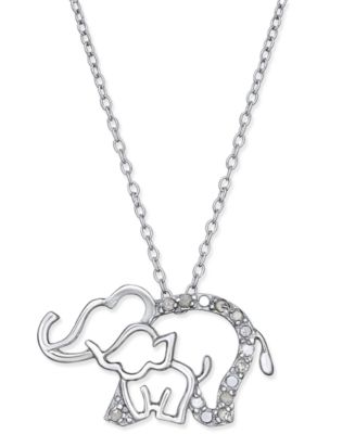 Elephant outlet Necklace and Bracelet Set Multicolored Made of Sterling Silver