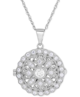 round cubic zirconia necklace