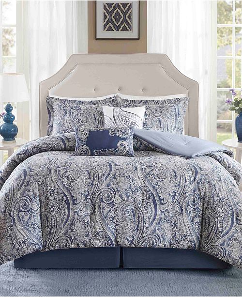 Harbor House Stella 5pc Paisley Print Full Queen Duvet Set