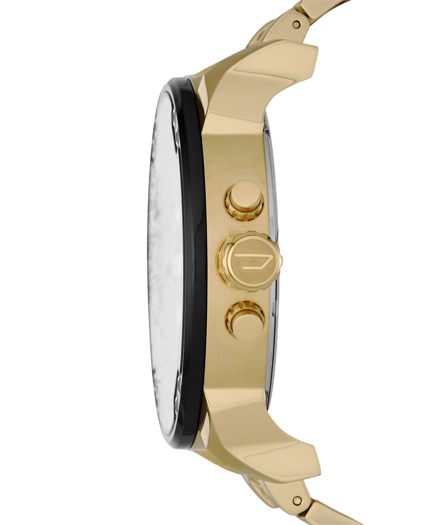 Мужские часы Diesel Mr. Daddy 2.0 Gold-Tone Ion-Plated Stainless Steel Bracelet Watch 57mm DZ7333, цвет: Золотой / Чёрный — фото 2