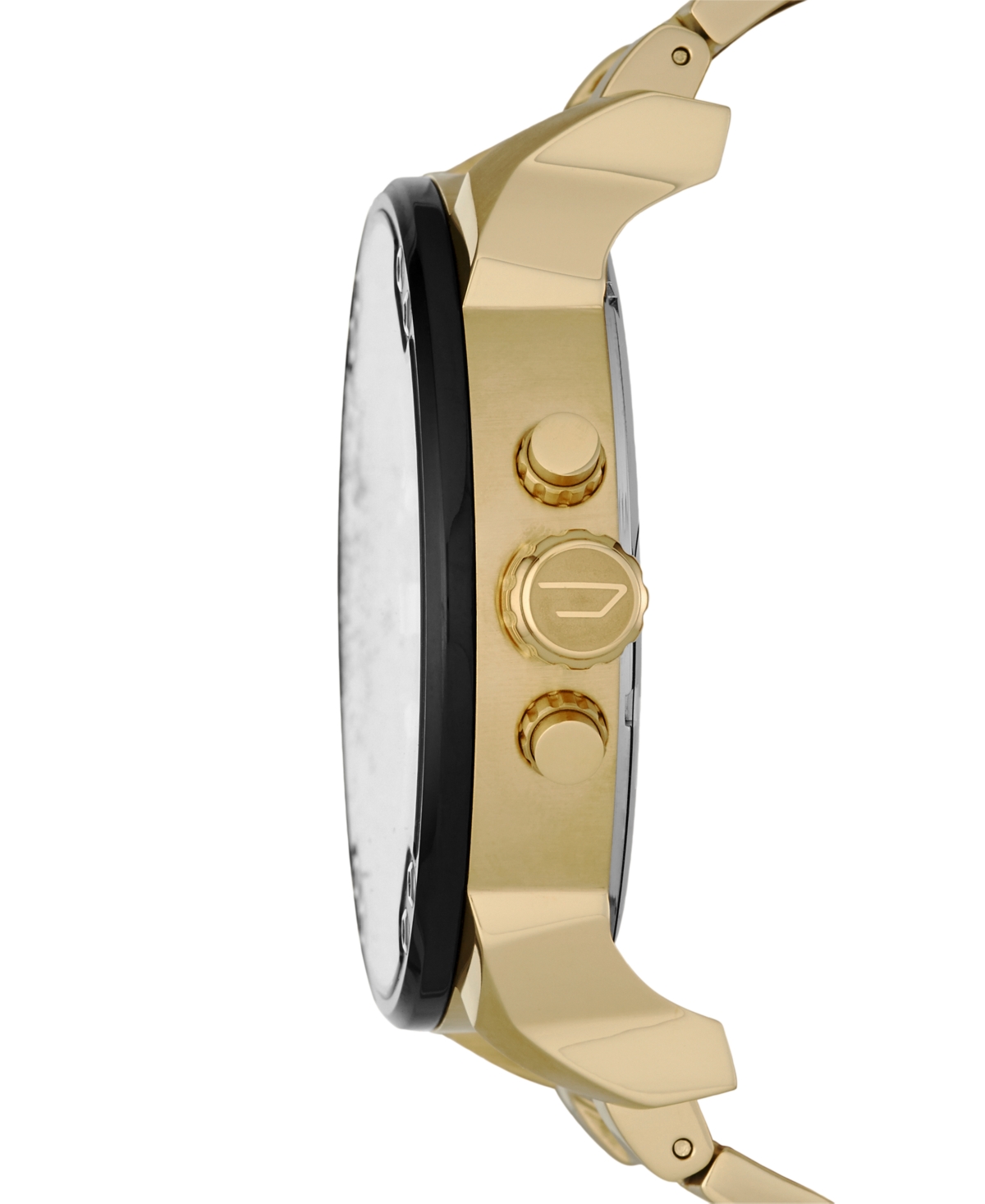 Shop Diesel Men's Mr. Daddy 2.0 Gold-tone Ion-plated Stainless Steel Bracelet Watch 57mm Dz7333 In Gold,black