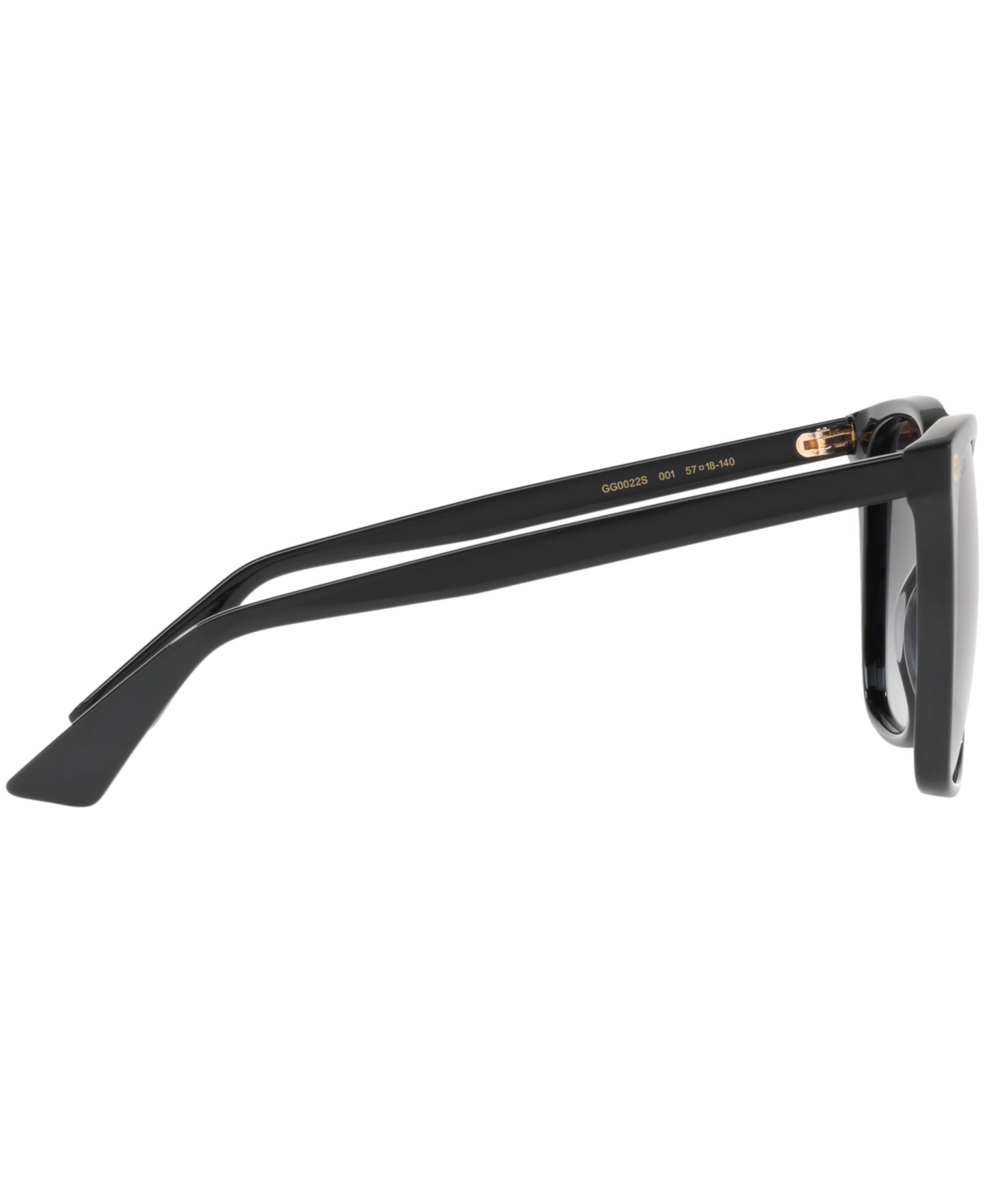 Женские солнцезащитные очки Gucci Sunglasses, GG0022S, цвет: Чёрный / Серый градиентный — фото 4