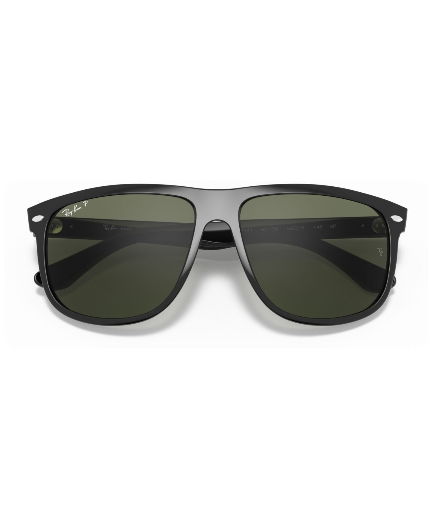 Солнцезащитные очки Ray-Ban Unisex Polarized Sunglasses, RB4147, цвет: Чёрный / Серый — фото 5