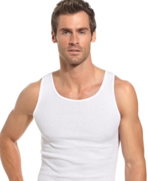 Alfani Men's Underwear Tagless Ribbed Tank Top 5 Pack
