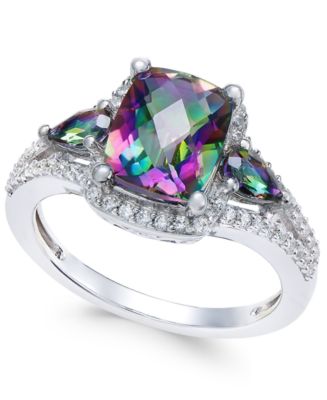 Mystic Topaz (2-1/6 ct. t.w.) and White Topaz (1/4 ct. t.w.) Ring in ...