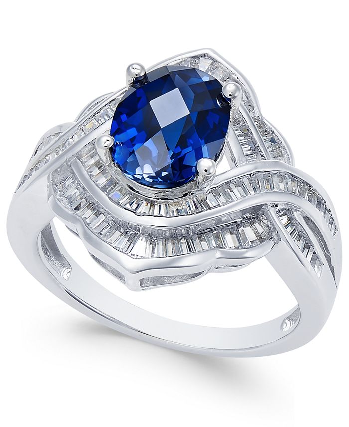 Macy's Sapphire (2 ct. t.w.) and Diamond (3/4 ct. t.w.) Ring in 14k ...