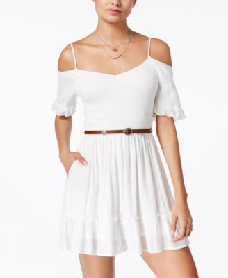 American Rag - Smocked Off-The-Shoulder Fit & Flare Dress