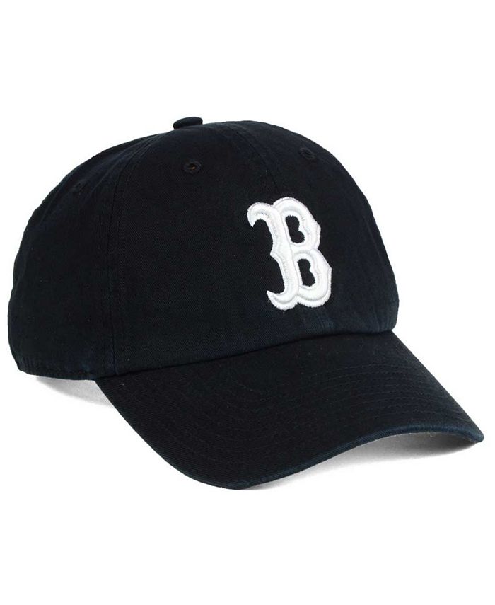 '47 Brand Boston Red Sox Black White CLEAN UP Cap - Macy's