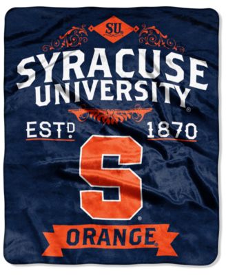 Northwest Company - Syracuse Orange Raschel Rebel Throw Blanket