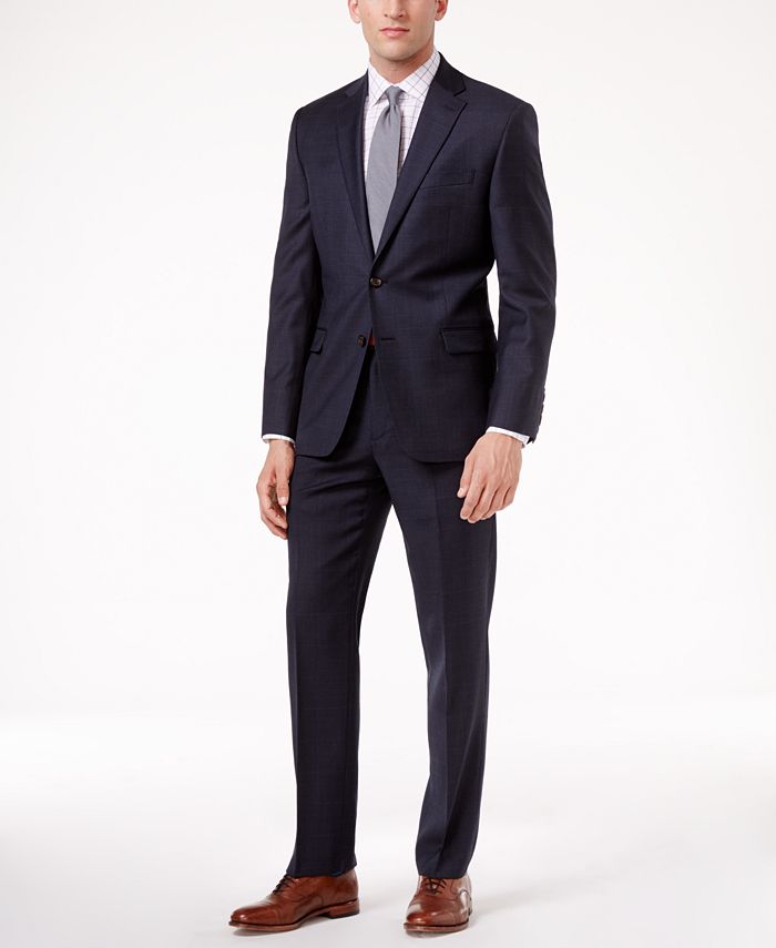 Lauren Ralph Lauren Navy Plaid Ultraflex Suit Separates - Macy's