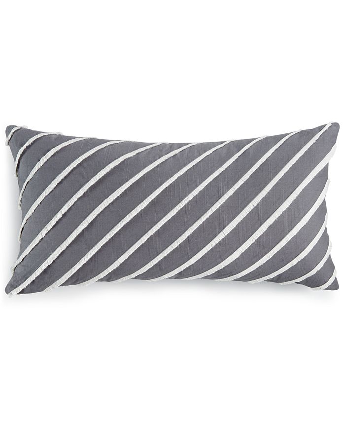 Martha Stewart Collection Eyelash Stripe 12" x 24" Decorative Pillow