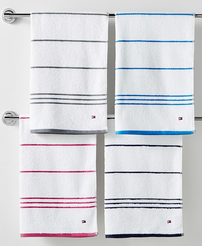  Tommy Hilfiger Modern American Stripe Bath Towel, 30 X