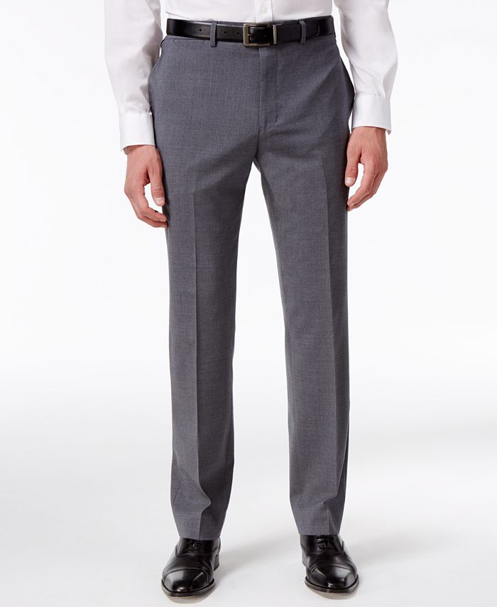 Lauren Ralph Lauren Medium Gray Solid Total Stretch Slim-Fit Pants ...
