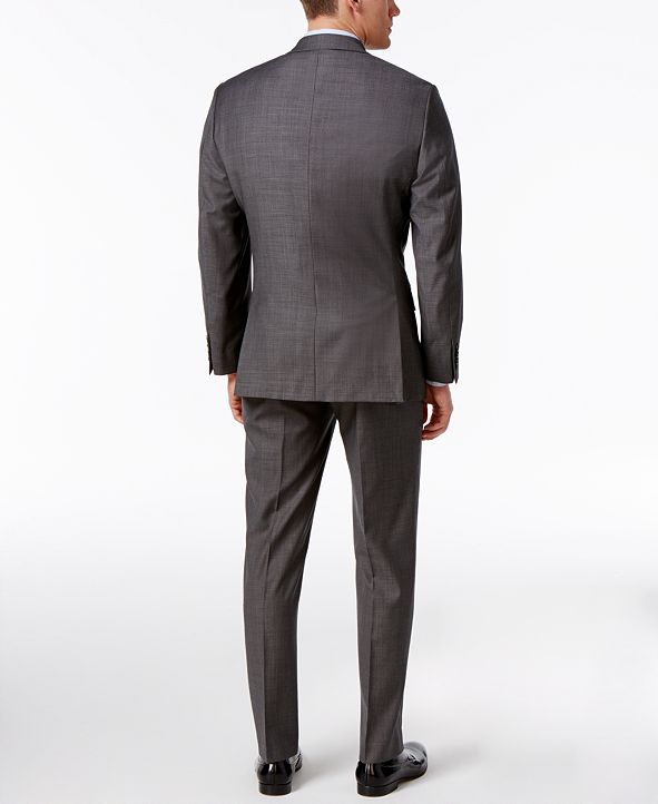 calvin klein charcoal suit pants