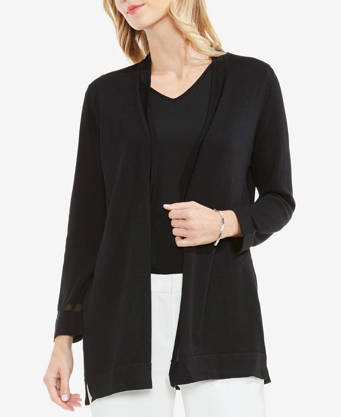 Vince Camuto Open-Front Illusion Cardigan & Reviews - Sweaters - Women ...