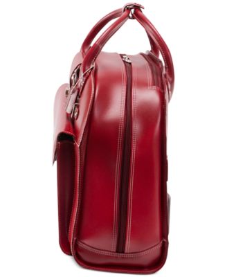 Edgebrook Leather Wheeled Laptop Briefcase