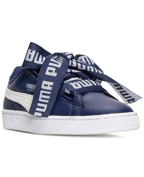 Puma Women S Basket Heart De Casual Sneakers From Finish Line