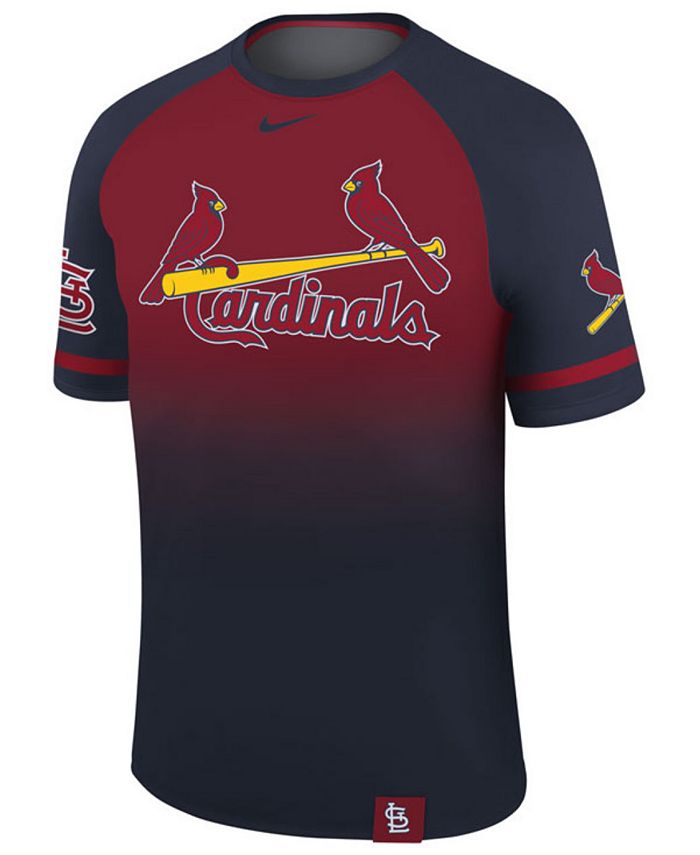 Nike Men's St. Louis Cardinals Dri-Fit Sublimated Raglan T-Shirt - Macy's