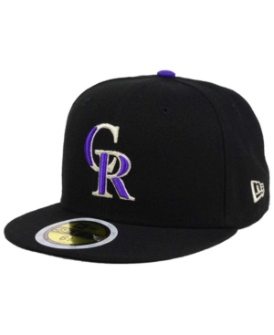 Shop New Era Big Boys And Girls Colorado Rockies Authentic Collection 59fifty Cap In Black