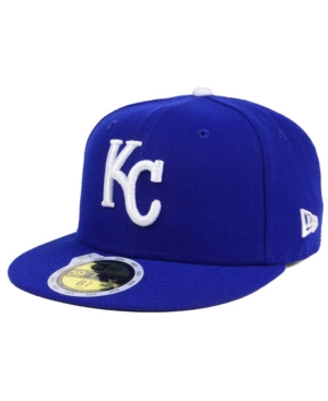 Shop New Era Big Boys And Girls Kansas City Royals Authentic Collection 59fifty Cap In Royalblue