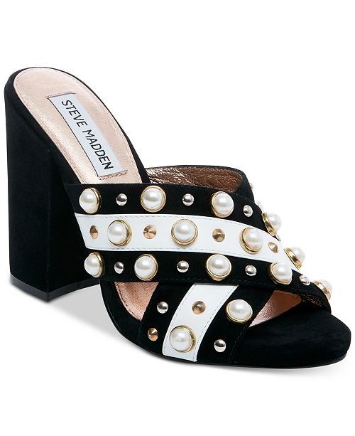 steve madden heels with pearls