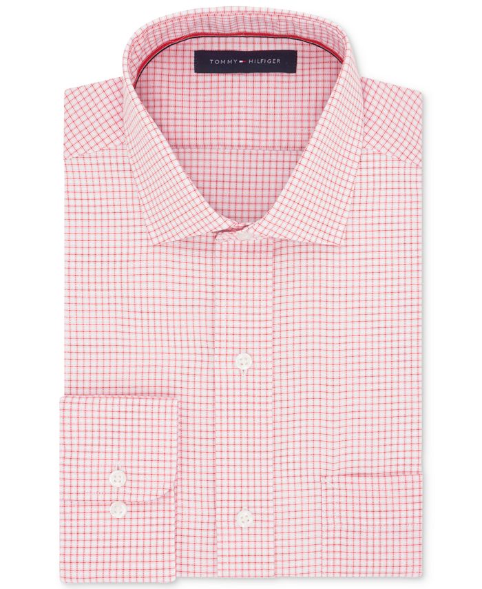 Tommy hilfiger red dress shirt 2025