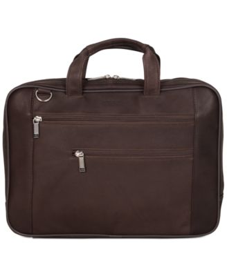 Kenneth Cole Reaction - Double Play Leather Double-Compartment Top-Zip Computer Portfolio Case