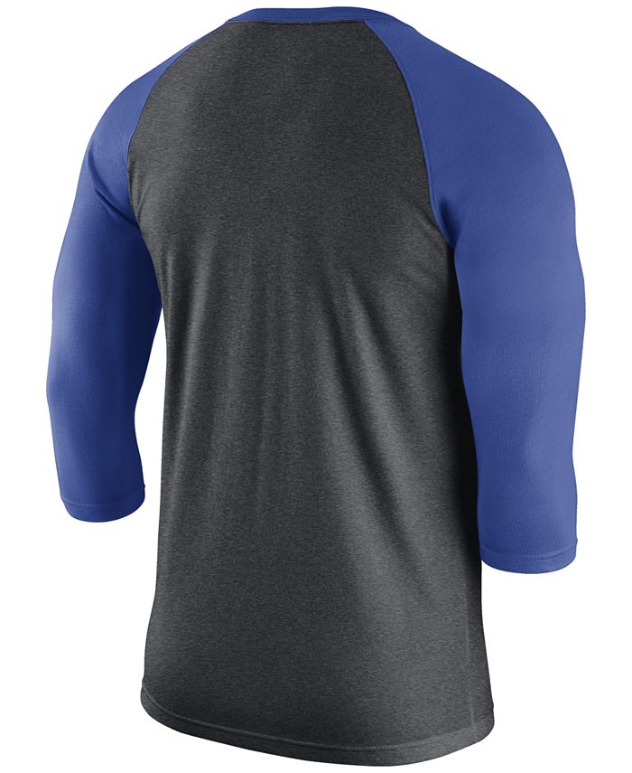 Nike Men's Kentucky Wildcats Triblend Logo 3/4 Sleeve Raglan T-Shirt ...