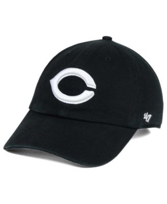 black and white cincinnati reds hat