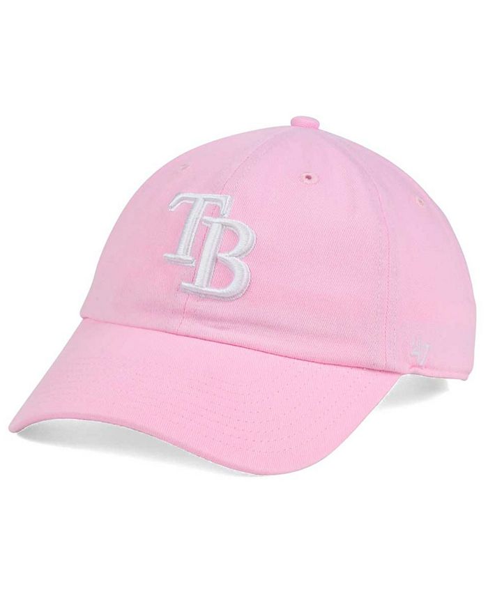 47 Brand Women's Tampa Bay Rays Pink/White Clean Up Cap - Macy's