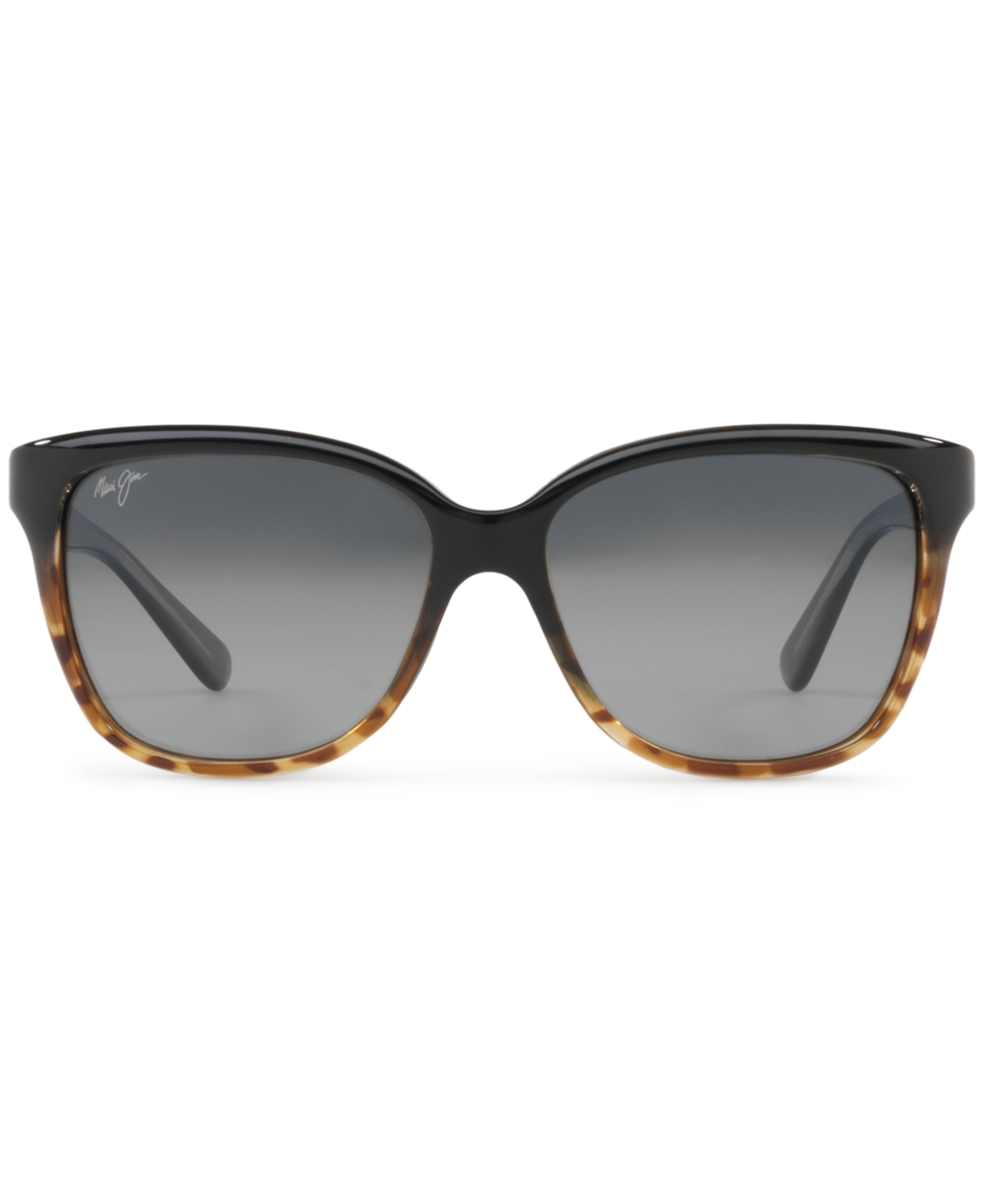 Maui Jim Starfish Mj Rs744-22b Cat Eye Polarized Sunglasses In Black Tortoise,grey Gradient Polarized