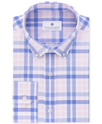 Ryan Seacrest Distinction Men's Slim-Fit Non-Iron Periwinkle Bold Check Dress  Shirt, Created for Macy's - Macy's