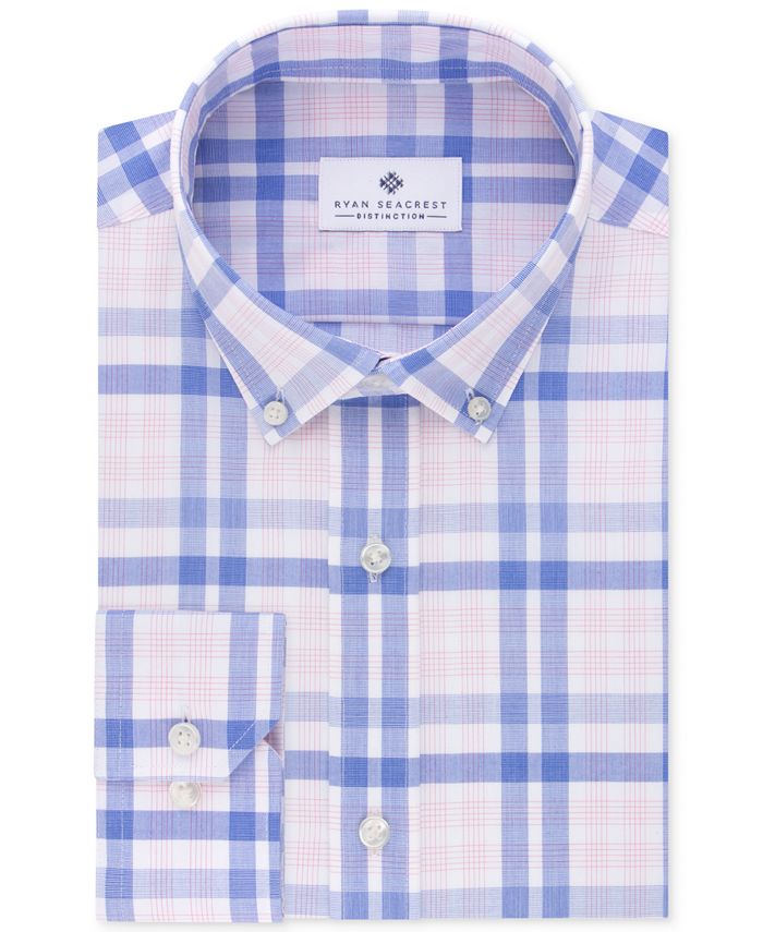 Ryan Seacrest Distinction Men s Slim Fit Non Iron Periwinkle Bold