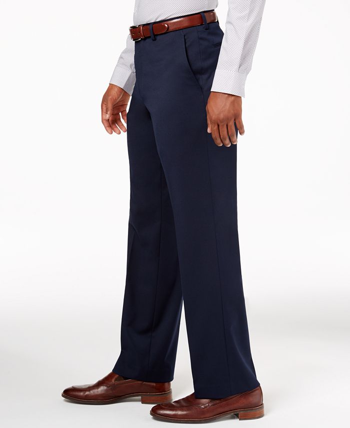 Alfani Men's Traveler Navy Solid Big and Tall Classic-Fit Pants ...