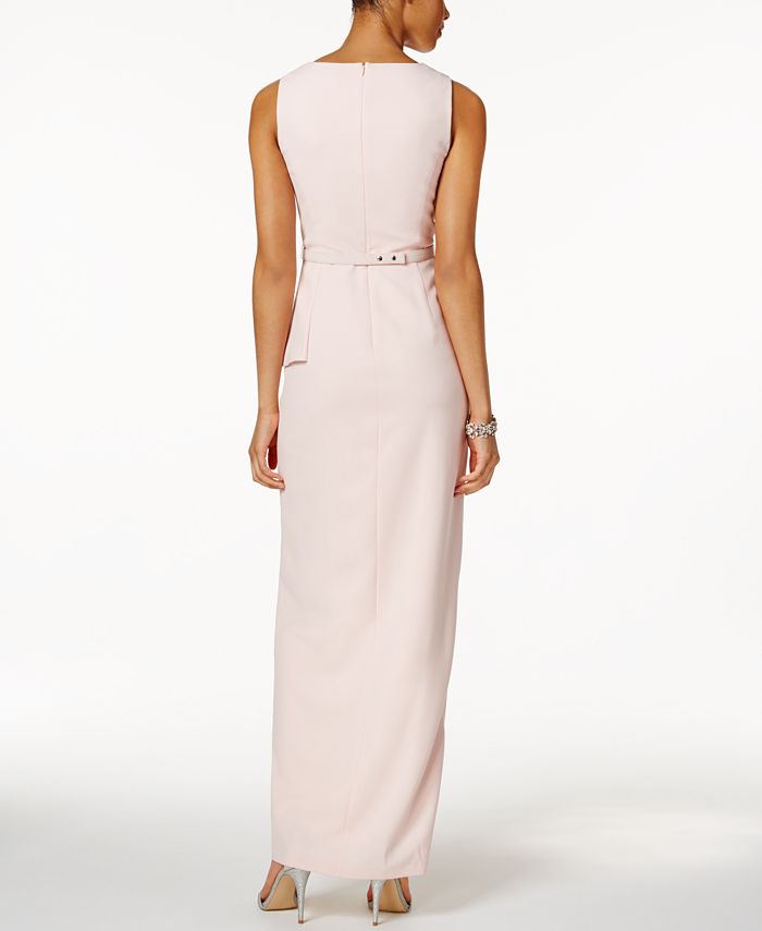 Vince Camuto Belted Asymmetrical Gown & Reviews - Dresses - Women - Macy's