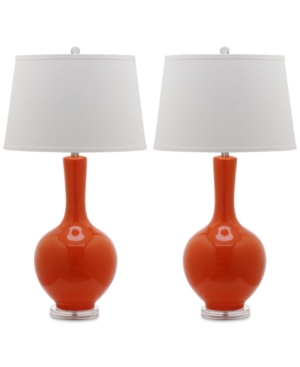 Safavieh Set of 2 Blanche Gourd Ceramic Table Lamps
