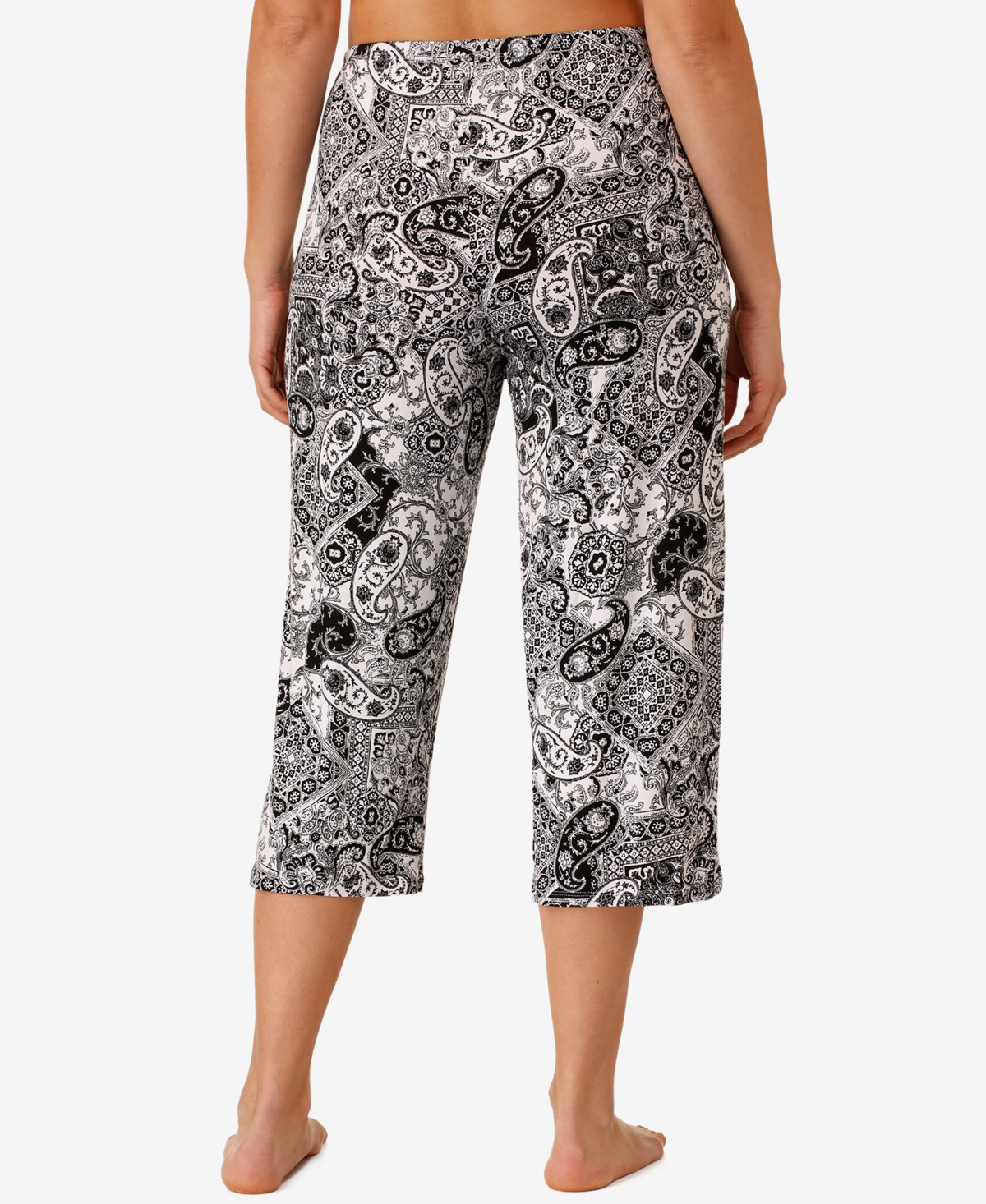 Shop Ellen Tracy Plus Size Yours To Love Capri Pajama Pants In Black Dot