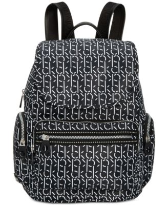 calvin klein nylon logo backpack