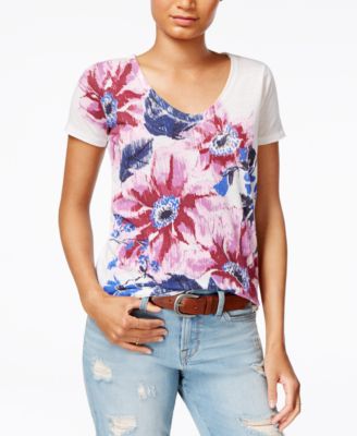Lucky Brand - Floral-Print Tee