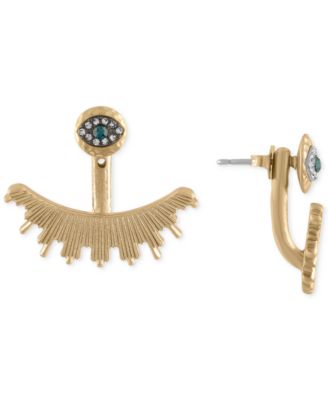 RACHEL Rachel Roy - Gold-Tone Pav&eacute; Eye Ear Jacket Earrings