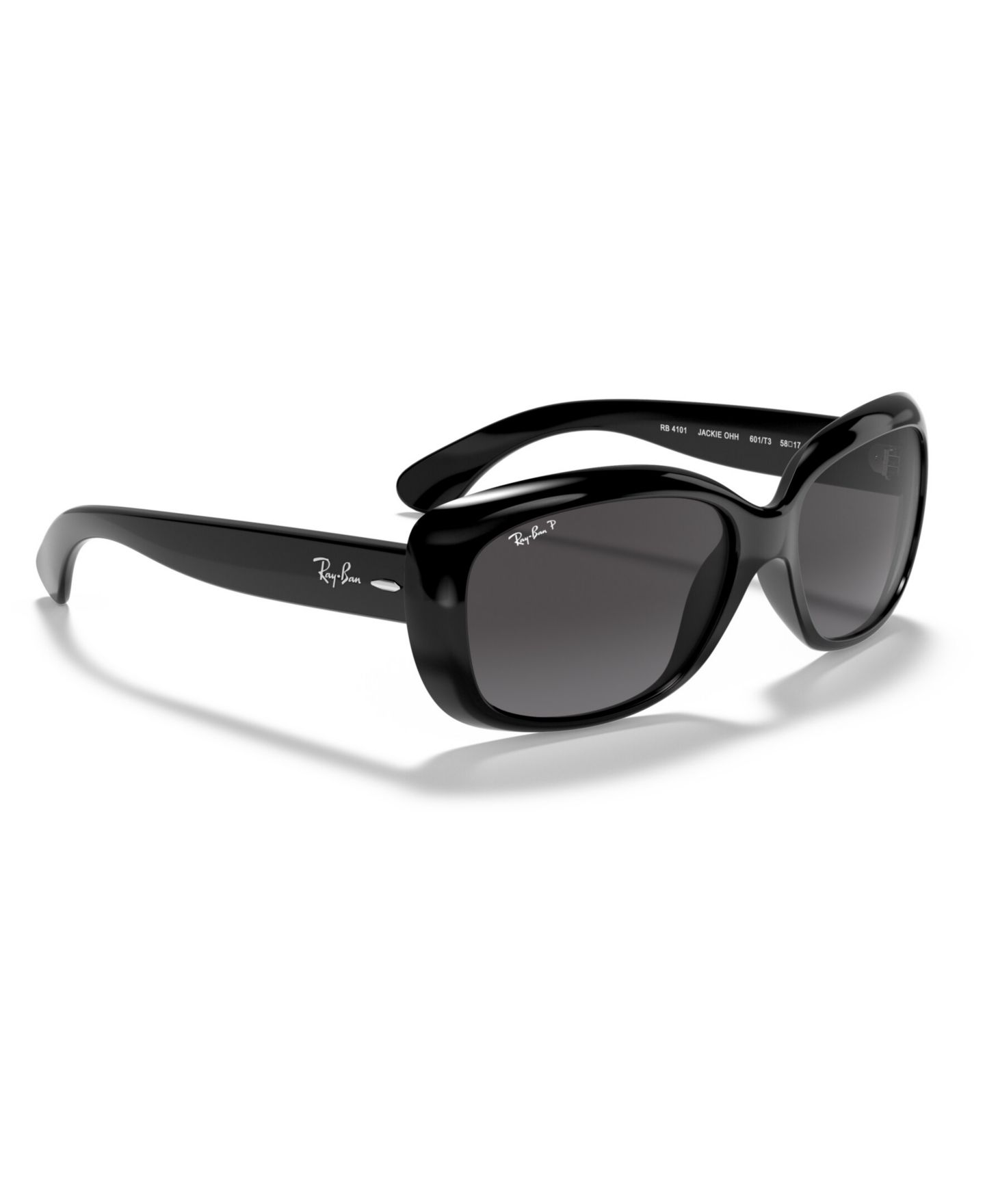 Женские солнцезащитные очки Ray-Ban Polarized Sunglasses, RB4101 Jackie Ohh, цвет: Чёрный / Серый — фото 3