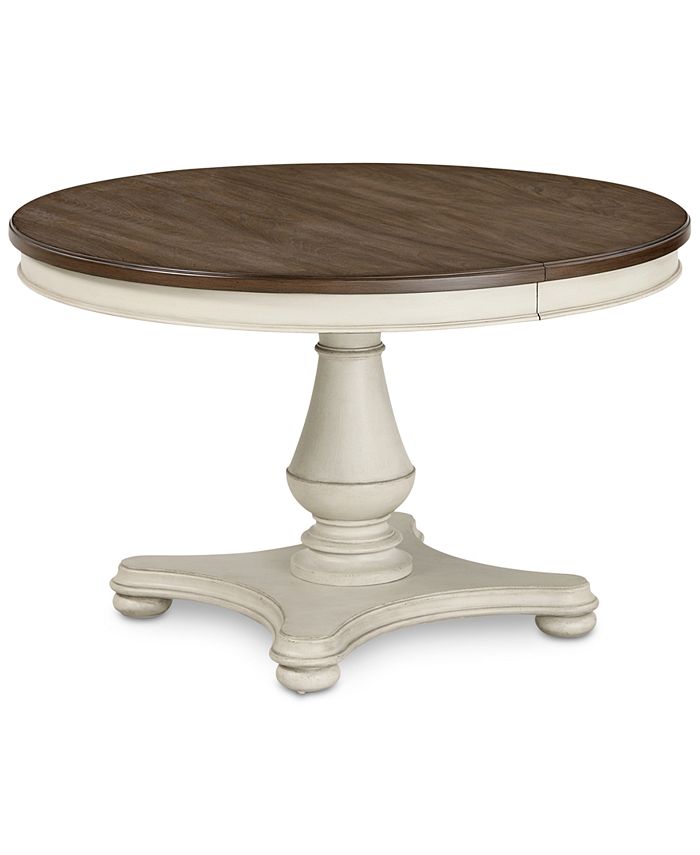 Furniture Barclay Expandable Round, Round Expandable Pedestal Dining Table