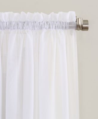 Sheer Voile Rod Pocket Curtain Panel