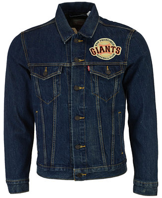 Levi's Men's San Francisco Giants Denim Trucker Jacket - Macy's