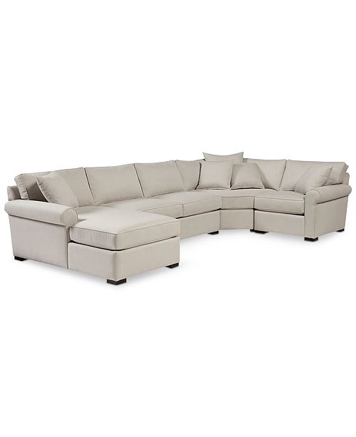 Furniture Astra 4 Pc Fabric Sectional With Chaise Created For
